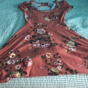 It’s a  dark red copper and dark violet dress